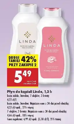 Biedronka Płyn do kąpieli 3 kwiaty Linda oferta