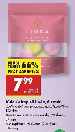 Biedronka Kule do kąpieli mango-jagoda-kiwi Linda oferta