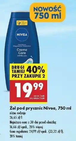 Biedronka Żel pod prysznic Nivea Creme Care oferta