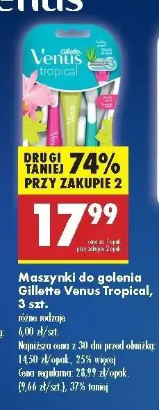 Biedronka Maszynka do golenia Gillette Venus Tropical oferta