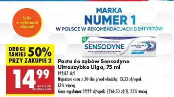 Biedronka Pasta do zębów Sensodyne Ultraszybka Ulga oferta