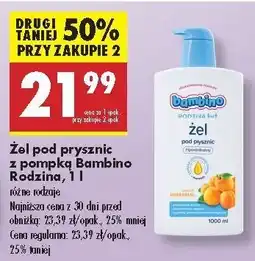 Biedronka Żel pod prysznic mirabelka Bambino Rodzina oferta