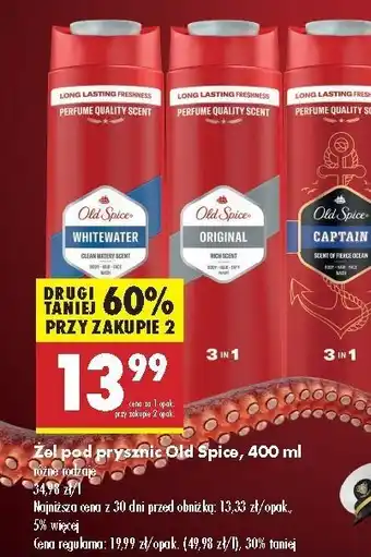 Biedronka Żel pod prysznic Old Spice Captain oferta