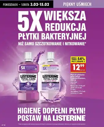 Biedronka Płyn do płukania ust 6w1 Listerine Total Care oferta