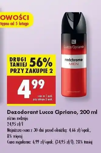 Biedronka Dezodorant Lucca Cipriano Red Chrome oferta