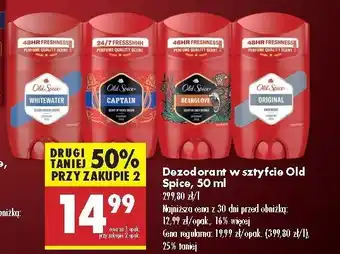 Biedronka Dezodorant Old Spice Original oferta