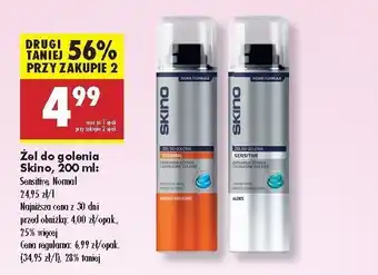 Biedronka Żel do golenia normal Skino oferta