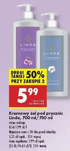 Biedronka Żel pod prysznic fioletowy Linda oferta