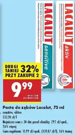 Biedronka Pasta do zębów Lacalut Sensitive oferta