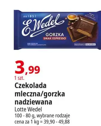 E.Leclerc Czekolada gorzka o smaku espresso E. Wedel oferta