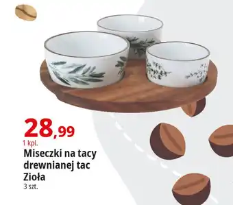 E.Leclerc Miseczki na tacy drewnianej zioła oferta