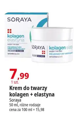 E.Leclerc Krem do twarzy nawilżająco-pielęgnacyjny Soraya Kolagen + Elastyna oferta