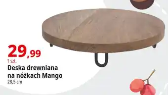 E.Leclerc Deska drewniana na nóżkach mango 28.5 cm oferta