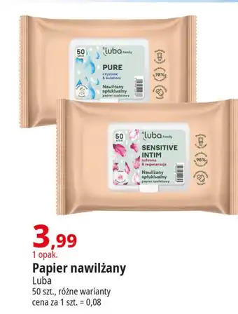 E.Leclerc Papier toaletowy nawilżany sensitive Luba oferta