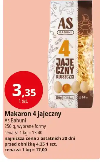 E.Leclerc Makaron 4-jajeczny kluseczki As-Babuni oferta