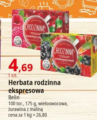 E.Leclerc Herbata ekspresowa wieloowocowa Belin Rodzinna oferta