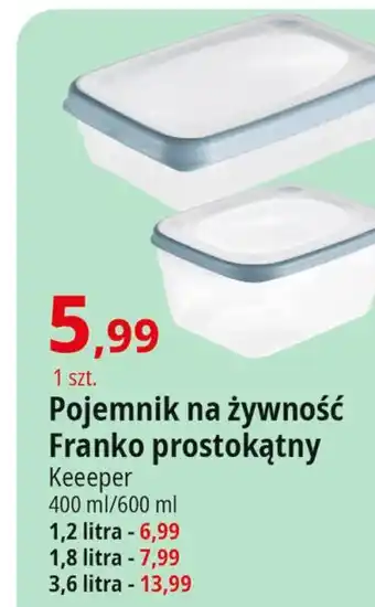 E.Leclerc Pojemnik na żywność franko 3.6 l Keeeper oferta