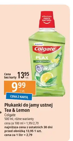 E.Leclerc Płyn do ust tea & lemon Colgate Plax oferta