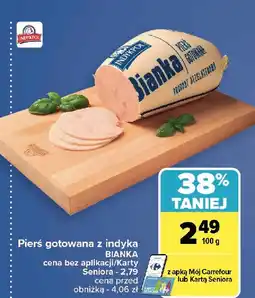 Carrefour Pierś z indyka gotowana bianka Indykpol oferta