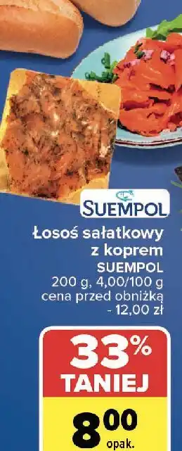 Carrefour Łosoś wędzony z koprem Suempol oferta