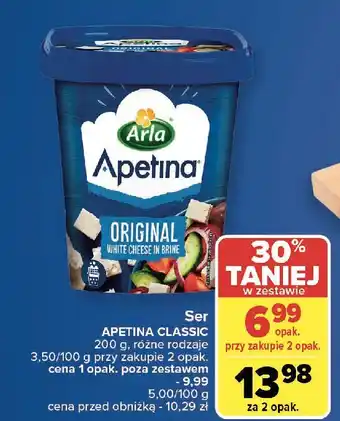 Carrefour Aria apetina feta w kostkach Arla Apetina oferta