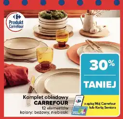 Carrefour Komplet obiadowy niebieski Carrefour oferta