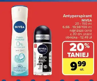 Carrefour Antyperspirant original Nivea Men Invisible Black & White oferta