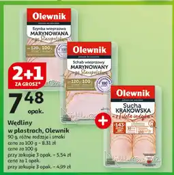 Auchan Kiełbasa krakowska sucha z filetem indyka Olewnik oferta