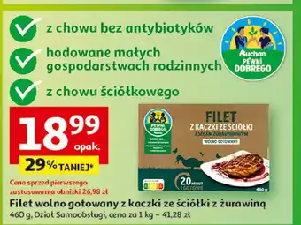 Auchan Filet z kaczki wolno gotowany sosem żurawinowym Auchan Pewni Dobrego oferta