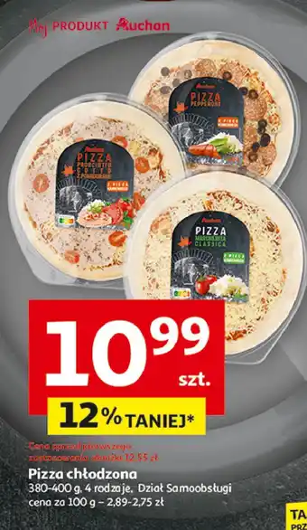 Auchan Pizza z szynką prosciutto Auchan oferta