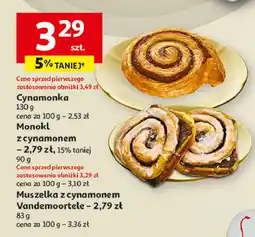 Auchan Muszelka z cynamonem Vandemoortele oferta