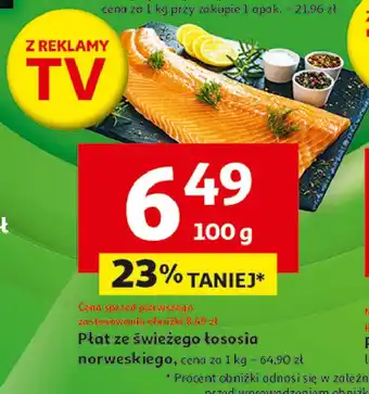 Auchan Płat z łososia świeży norweski oferta