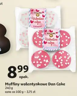 Auchan Muffiny walentynkowe kakaowe Dan Cake oferta