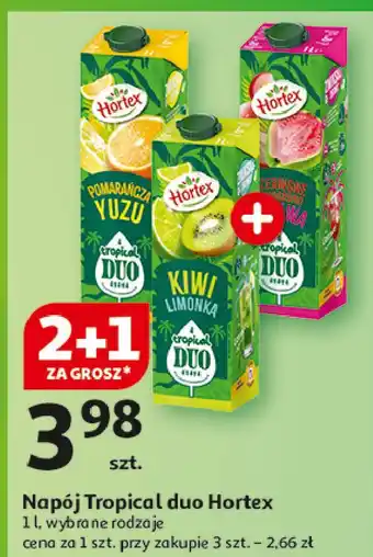 Auchan Napój kiwi limonka Hortex Tropical Duo oferta