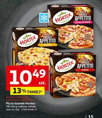 Auchan Pizza grande appetito pepperoni Hortex oferta