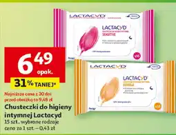 Auchan Chusteczki do higieny intymnej Lactacyd Sensitive oferta