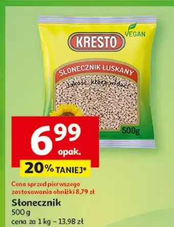 Auchan Słonecznik łuskany Kresto oferta