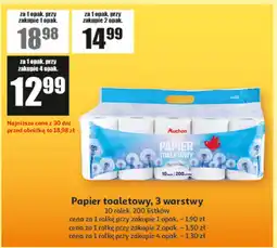 Auchan Papier toaletowy biały Auchan oferta