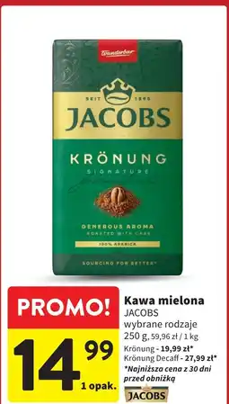 Intermarche Kawa decaf Jacobs Kronung oferta