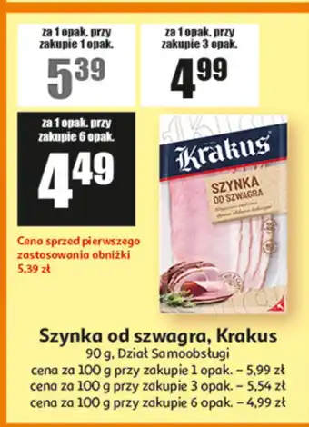 Auchan Szynka od szwagra Krakus Animex oferta