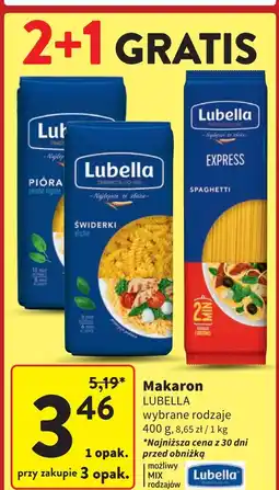 Intermarche Makaron spaghetti express Lubella oferta