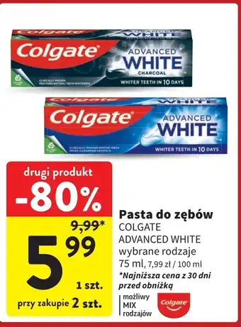 Intermarche Pasta do zębów Colgate Advanced White oferta