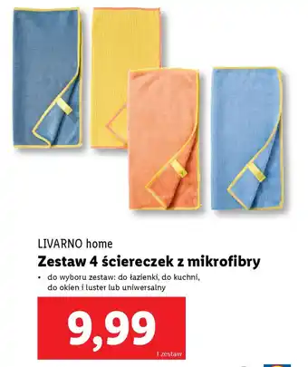 Lidl LIVARNO home Zestaw ściereczek z mikrofibry oferta