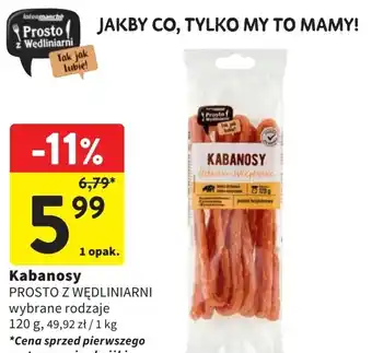 Intermarche Kabanosy drobiowo-wieprzowe Intermarche Prosto Z Wędliniarni oferta