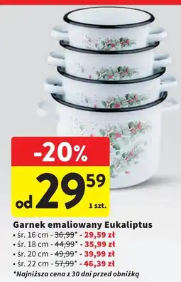 Intermarche Garnek emaliowany 22 cm oferta