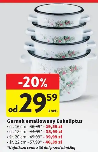 Intermarche Garnek emaliowany 22 cm oferta