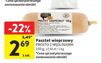 Intermarche Pasztet wieprzowy Intermarche Prosto Z Wędliniarni oferta