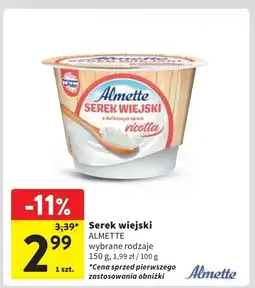 Intermarche Serek wiejski z serem ricotta Hochland Almette oferta