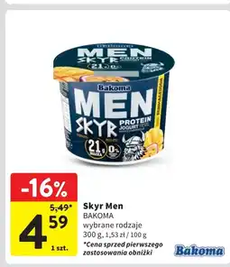 Intermarche Jogurt mango-marakuja Bakoma Men Skyr Protein oferta