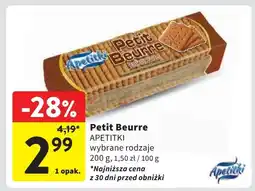 Intermarche Herbatniki kakaowe Apetitki Petit Beurre oferta